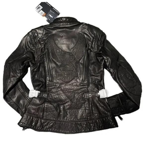 NWT Women's Line Stitcher Leather Jacket sz Xs-Petite - Picture 7 of 14